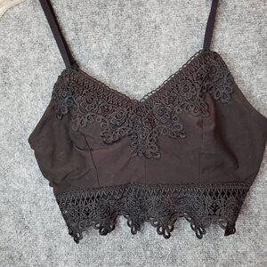 Mudd bralette black lace size M